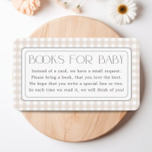 Genderneutrale Gingham boeken voor Baby shower