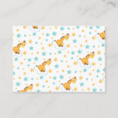 Genderneutrale Giraffe en sterretjes Baby shower Informatiekaartje (Achterkant)