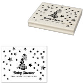 Genderneutrale Giraffe en sterretjes Baby shower Rubberstempel (Gestempeld)