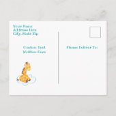 Genderneutrale Giraffe en sterretjes Baby shower Uitnodiging Briefkaart (Achterkant)
