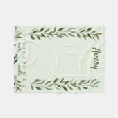 Genderneutrale groene bladeren Maandag Fleece Deken (Voorkant (Horizontaal))