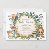 Genderneutrale groene BOY Woodland Baby shower Kaart (Voorkant)