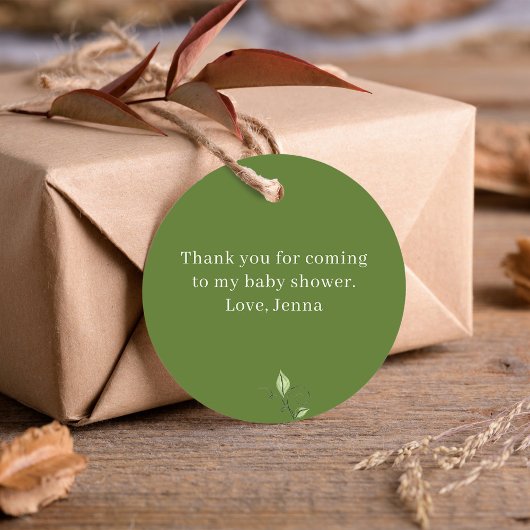 Genderneutrale groene twee erwten in een pod bedankjes labels