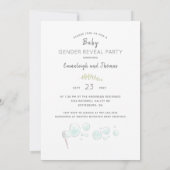 Genderneutrale hedendaagse Baby uitnodigt (Achterkant)