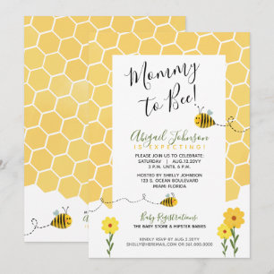 Genderneutrale honingraat mama naar bijen Baby sho Kaart