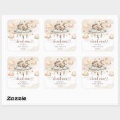 Genderneutrale inheemse boho teddybeer veren vierkante sticker (Vel)