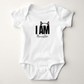 Genderneutrale islamitische quote Slogan Cat Lover Romper (Voorkant)