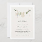 Genderneutrale kleding Baby shower Uitnodiging (Voorkant)