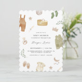 Genderneutrale kleding Foto Baby shower Kaart (Staand voorkant)