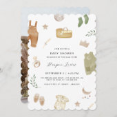 Genderneutrale kleding Foto Baby shower Kaart (Voorkant / Achterkant)