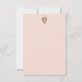 Genderneutrale lijn boho baby shower bedankkaart (Achterkant)