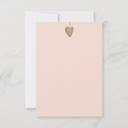 Genderneutrale lijn boho baby shower bedankkaart (Achterkant)