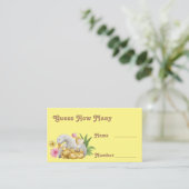 Genderneutrale mammie en Baby raden hoeveel Informatiekaartje (Staand voorkant)