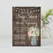 Genderneutrale Mason Jar Baby shower Uitnodiging (Staand voorkant)