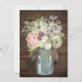 Genderneutrale Mason Jar Baby shower Uitnodiging (Achterkant)