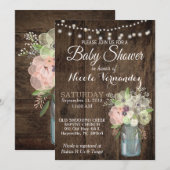 Genderneutrale Mason Jar Baby shower Uitnodiging (Voorkant / Achterkant)