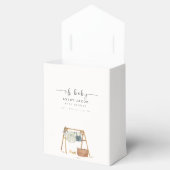 Genderneutrale minimalistische Boho Baby shower kl Bedankdoosjes (Geopend)