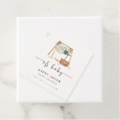 Genderneutrale minimalistische Boho Baby shower kl Bedankjes Labels (In situ)