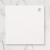 Genderneutrale minimalistische Boho Baby shower kl Bedankjes Labels (Achterkant)