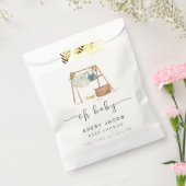 Genderneutrale minimalistische Boho Baby shower kl Bedankzakje (Gezegeld)