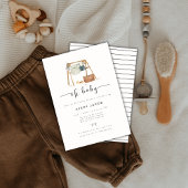 Genderneutrale minimalistische Boho Baby shower kl Kaart