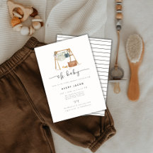 Genderneutrale minimalistische Boho Baby shower kl