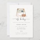 Genderneutrale minimalistische Boho Baby shower kl Kaart (Voorkant)