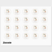 Genderneutrale minimalistische Boho Baby shower kl Ronde Sticker (Vel)