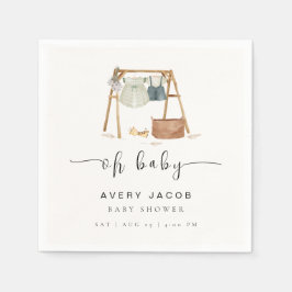 Genderneutrale minimalistische Boho Baby shower kl Servet