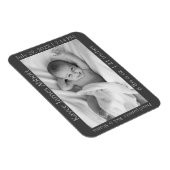 Genderneutrale minimalistische grijze aankondiging magneet (Rechterzijde)