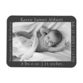 Genderneutrale minimalistische grijze aankondiging magneet (Horizontaal)