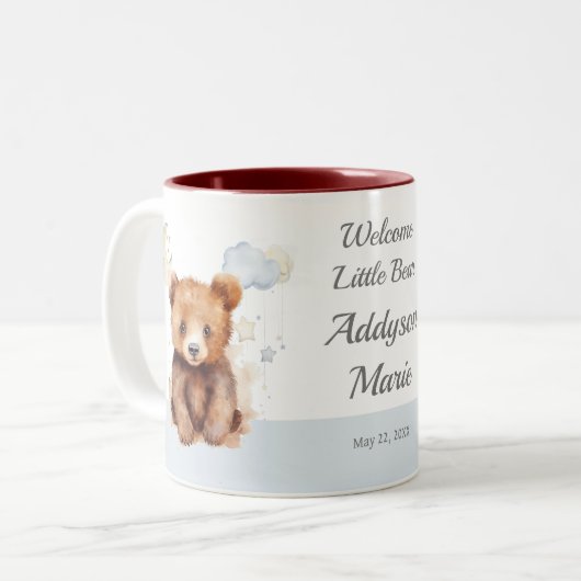 Genderneutrale Mok van Schattige Beer (Voorkant links)