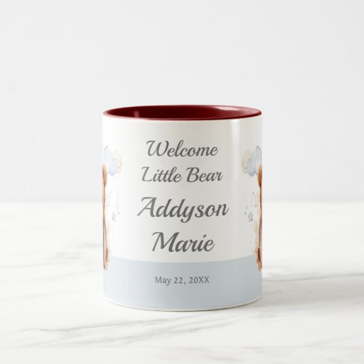 Genderneutrale Mok van Schattige Beer (Center)