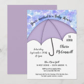 Genderneutrale paraplu Baby shower uitnodiging (Voorkant / Achterkant)