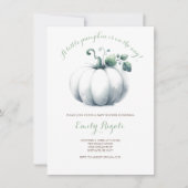 Genderneutrale Pumpkin Baby Shower Uitnodigingen (Voorkant)