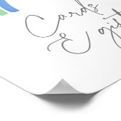 Genderneutrale regenboog Baby shower Kaarten en ca Poster (Hoek)