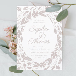 Genderneutrale Tan Couples Engagement party Kaart