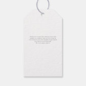 Genderneutrale teddybeer Moon Baby shower gunst Cadeaulabel (Achterkant)