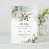 Genderneutrale teddybeerpiloot eucalyptus kaart (Staand voorkant)