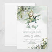 Genderneutrale teddybeerpiloot eucalyptus kaart (Voorkant / Achterkant)