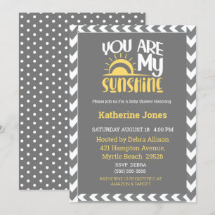 Genderneutrale U bent mijn Sunshine Baby shower Kaart