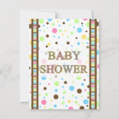 Genderneutrale uitnodiging voor baby shower (Achterkant)