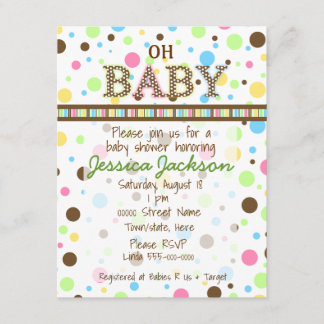 Genderneutrale uitnodiging voor baby shower