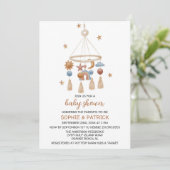 Genderneutrale uitnodiging voor Baby shower (Staand voorkant)
