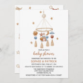 Genderneutrale uitnodiging voor Baby shower (Voorkant / Achterkant)