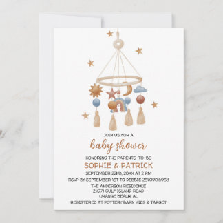Genderneutrale uitnodiging voor  Baby shower