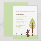 genderneutrale uitnodiging voor baby shower (Voorkant / Achterkant)