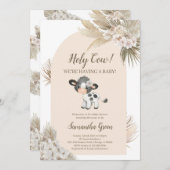 Genderneutrale uitnodiging voor het Baby shower va (Voorkant / Achterkant)