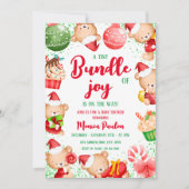 Genderneutrale uitnodiging voor kerstmis Baby show (Voorkant)