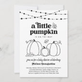 Genderneutrale uitnodiging voor pompoen-Baby showe (Voorkant)